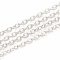 Brass Cable Chains, Soldered, Cadmium Free & Nickel Free & Lead Free, with Spool, Oval, Real Platinum Plated, 2.5x2.1x0.4mm, about 98.42 Feet(30m)/roll