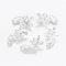 Brass Locket Pendants, Cage Pendants, Cadmium Free & Nickel Free & Lead Free, Handgun, Silver Color Plated, 31x22x9.5mm, Hole: 2.5x3.5mm, Inner: 7.5x9.5mm