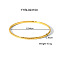 Vintage Stainless Steel Bangle for Women, Real 18K Gold Plated, Inner Diameter: 2-3/4 inch(6.84cm)
