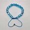 Adjustable Electroplated Faceted Cube Glass Braided Beaded Bracelets for Women Men