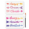 2Pcs 2 Styles PET Hollow Out Drawing Painting Stencils, for DIY Scrapbook, Photo Album, Word, 297x210mm, 1pc/style