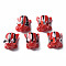 Handmade Lampwork Beads, Frog, Red, 14.5~15.5x11~13x9mm, Hole: 1.2mm