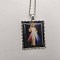 Square pendant DIY necklace pendant geometric jewelry accessories alloy gold-plated pendant
