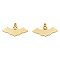 Ion Plating(IP) 201 Stainless Steel Pendants, Halloween Style, Bat, Real 18K Gold Plated, 14x25x1mm, Hole: 1.4mm