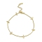 Rack Plating Brass Bracelets for Women, Real 18K Gold Plated, Long-Lasting Plated, Lead Free & Cadmium Free, Rectangle, 7-1/4 inch(18.5cm)