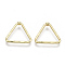 Alloy Pendants, Triangle Ring, Light Gold, 18x18.5x1.5mm, Hole: 1.4mm