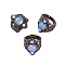 Opalite Retro Finger Rings, Adjustable Brass Rings for Women, 25.5mm, Inner Diameter: 19mm
