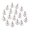 Non-Tarnish 304 Stainless Steel Pendants, Matte Style, Greek Alphabet, Stainless Steel Color, Letter.Q, Letter.Q: 12x7.5x1.5mm, Hole: 1.5mm