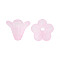 Frosted Acrylic Beads, Flower, Pink, 10x13.5mm, Hole: 1.8mm, about 1600pcs/500g