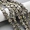 Natural Dalmatian Jasper Beads Strands, Flat Round, 8x3.5mm, Hole: 0.7mm, about 47pcs/strand, 15.16~15.24''(38.5~38.7cm)