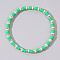 Bohemian Gradient Handmade Handmade Polymer Clay Heishi Beads Stretch Bracelets, Pale Green, Inner Diameter: 6-7/8 inch(17.5cm)