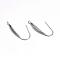 Tarnish Resistant 316 Surgical Stainless Steel Earring Hooks, with Vertical Loop, Stainless Steel Color, 20x10x4.5mm, Hole: 1.2mm, Pin: 0.57mm