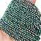 Transparent Electroplate Glass Beads Strands, Full Plated, Faceted, Bicone, Green Plated, 3.5~3.8x3mm, Hole: 0.8mm, about 113~115pcs/strand, 14.17~14.37 inch(36~36.5cm)