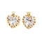Rack Plating Brass Clear Cubic Zirconia Pendants, Cadmium Free & Lead Free, Long-Lasting Plated, Heart, Real 18K Gold Plated, 14.5x12.5x6.5mm, Hole: 3.5x4.5mm