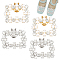 4Pcs 2 Style Plastic Imitation Pearl Shoe Decoration, Alloy Crystal Rhinestone Detachable Shoe Buckle Clips, Rectangle, Crystal, 50~51.5x40x9.8~13mm, 2pcs/style
