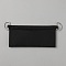 Rectangle Wool Bag Organizer Inserts, with Alloy D-Ring Clasp, Black, 7.9x18.5x0.3cm