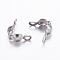 Tarnish Resistant 304 Stainless Steel Bead Tips, Calotte Ends, Clamshell Knot Cover, Stainless Steel Color, 8x4mm, Hole: 1.2~1.5mm