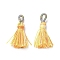 Polyester Tassel Pendants, Gold, 36~36.5x6~7mm, Hole: 3x5mm