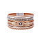 Bohemia Leather Multi-strand Bracelets with Evil Eye, Brown