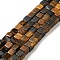 Natural Tiger Iron Beads Strands, Cube, 3~3.5x3~3.5x3~3.5mm, Hole: 0.8mm, about 110pcs/strand, 14.96 inch(38cm)
