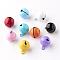 Brass Bell Pendants, Mixed Color, 17.5x14mm, Hole: 2mm