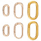 PH PandaHall 6pcs 3 Styles Spring Key Ring, Brass Key Clasps Golden Oval Carabiner Snap Clip Hook Trigger Spring Keyring Buckle Necklace Enhancer Shortener for DIY Keychain Bags Purse Jewelry Making