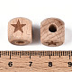 Гравированные бусины из бука WOOD-N015-08A-3