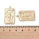 Латунные микро проложить кубического циркония подвески KK-C079-04G-3