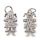 Латунные микропаве прозрачные кубические циркониевые подвески ZIRC-B002-57P-2