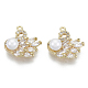Латунные микропаве прозрачные подвески с фианитом KK-S348-558-NF-1
