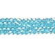 Прозрачные стеклянные бусины гальваническим пряди EGLA-A039-T3mm-B20-1