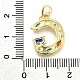 Латунные микропаве прозрачные подвески с фианитом KK-G521-01G-G-01-3