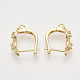 Серьги-кольца из латуни с кубическим цирконием X-KK-T048-025G-NF-2