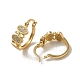 Серьги-кольца из латуни с микропаве из кубического циркония EJEW-L271-08KCG-03-2
