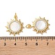 Латунные микропаве прозрачные подвески с фианитом KK-B083-36C-G-3