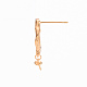 Серьги из латуни с микропейвом и прозрачным фианитом KK-T062-210G-NF-4