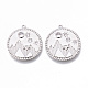 Латунные микропаве прозрачные подвески с фианитом KK-N232-174P-NF-1
