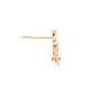 Серьги из латуни с микропейвом и прозрачным фианитом KK-T062-220G-NF-5