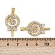 Латунные микро проложить кубического циркония подвески KK-I358-044G-3