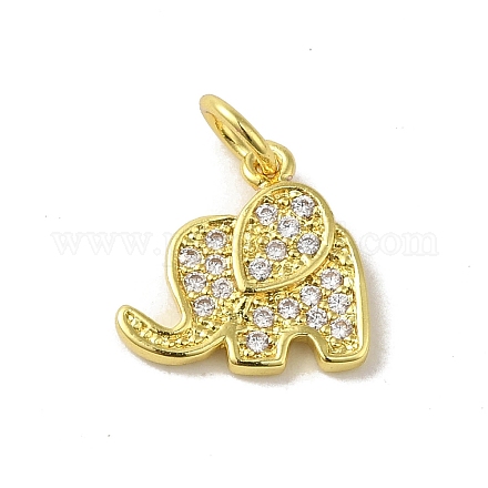 Подвески из настоящей 18-каратной позолоченной латуни с фианитами KK-M283-02E-01-1
