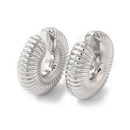 Круглые серьги-каффы с текстурированным покрытием из латуни EJEW-R150-02P-1