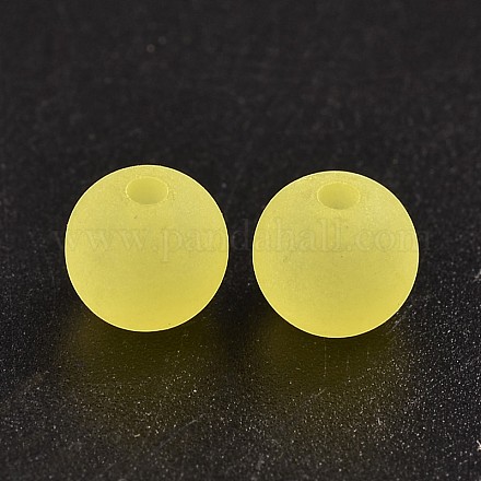 Прозрачные акриловый шар бисером FACR-R021-8mm-14-1