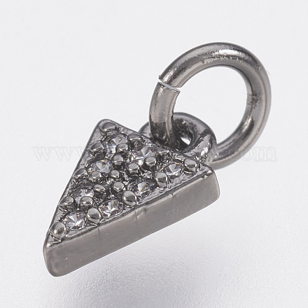Латунные микро проложить кубического циркония подвески ZIRC-F083-025B-RS-1