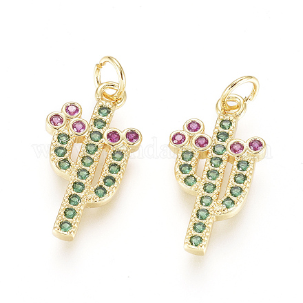 Латунные микро проложить кубического циркония подвески ZIRC-L093-14G-1