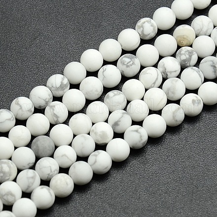 Матовый Говлит круглые нити бисера G-M064-4mm-12-1