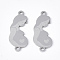 Non-Tarnish 201 Stainless Steel Links connectors, Laser Cut Links, for Mother's Day, Pregnant Woman, Stainless Steel Color, 23x9x1mm, Hole: 1.4mm