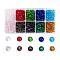 Glass Beads, Faceted, Rondelle, Mixed Color, 6x5mm, Hole: 1mm, 10 colors, 100pcs/color, 1000pcs/box