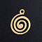 201 Stainless Steel Filigree Charms, Vortex, Golden, 15x11.5x1mm, Hole: 1.5mm