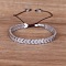 Arrowhead Adjustable Synthetic Non-magnetic Hematite Braided Bead Bracelets for Women Men, Silver, 5-7/8~9-7/8 inch(15~25cm)