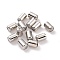 Brass Beads, with Rubber, Slider Beads, Column, Platinum, 8x5mm, Hole: 2mm